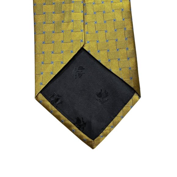 Brooks Brothers Makers Yellow & Blue Geometric Woven Silk Tie - Picture 6 of 8